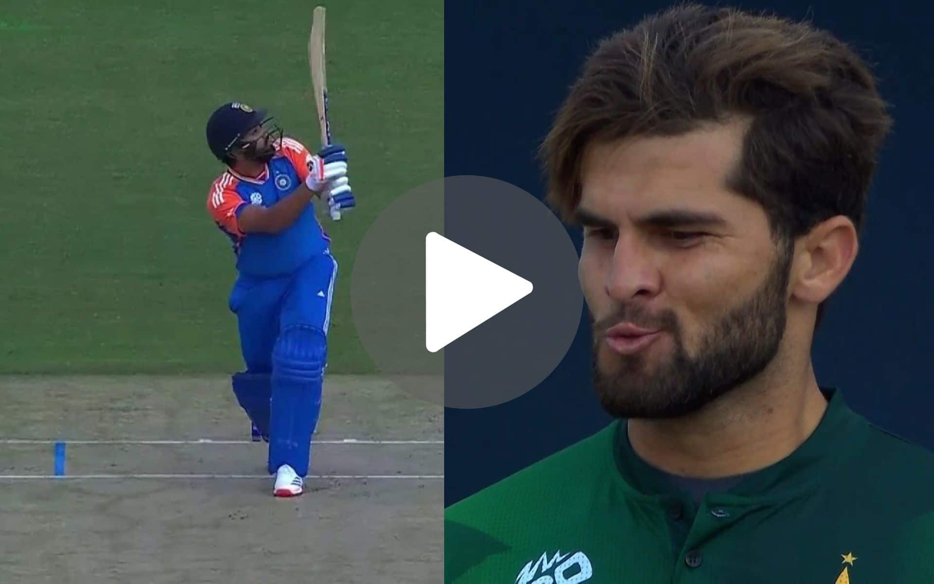 [Watch] Rohit Sharma Majestic Flick Shot Against Shaheen Afridi For An Effortless Six